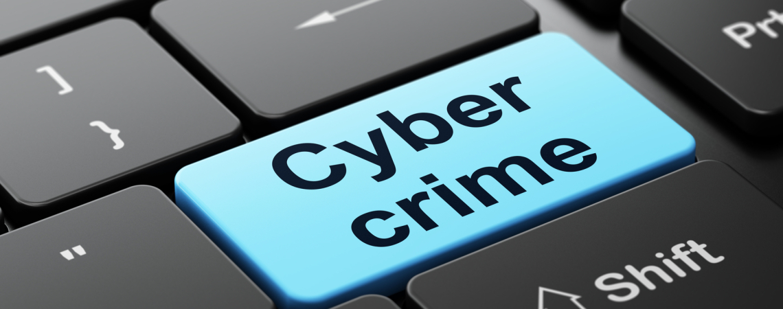 Security concept: Cyber Crime on computer keyboard background